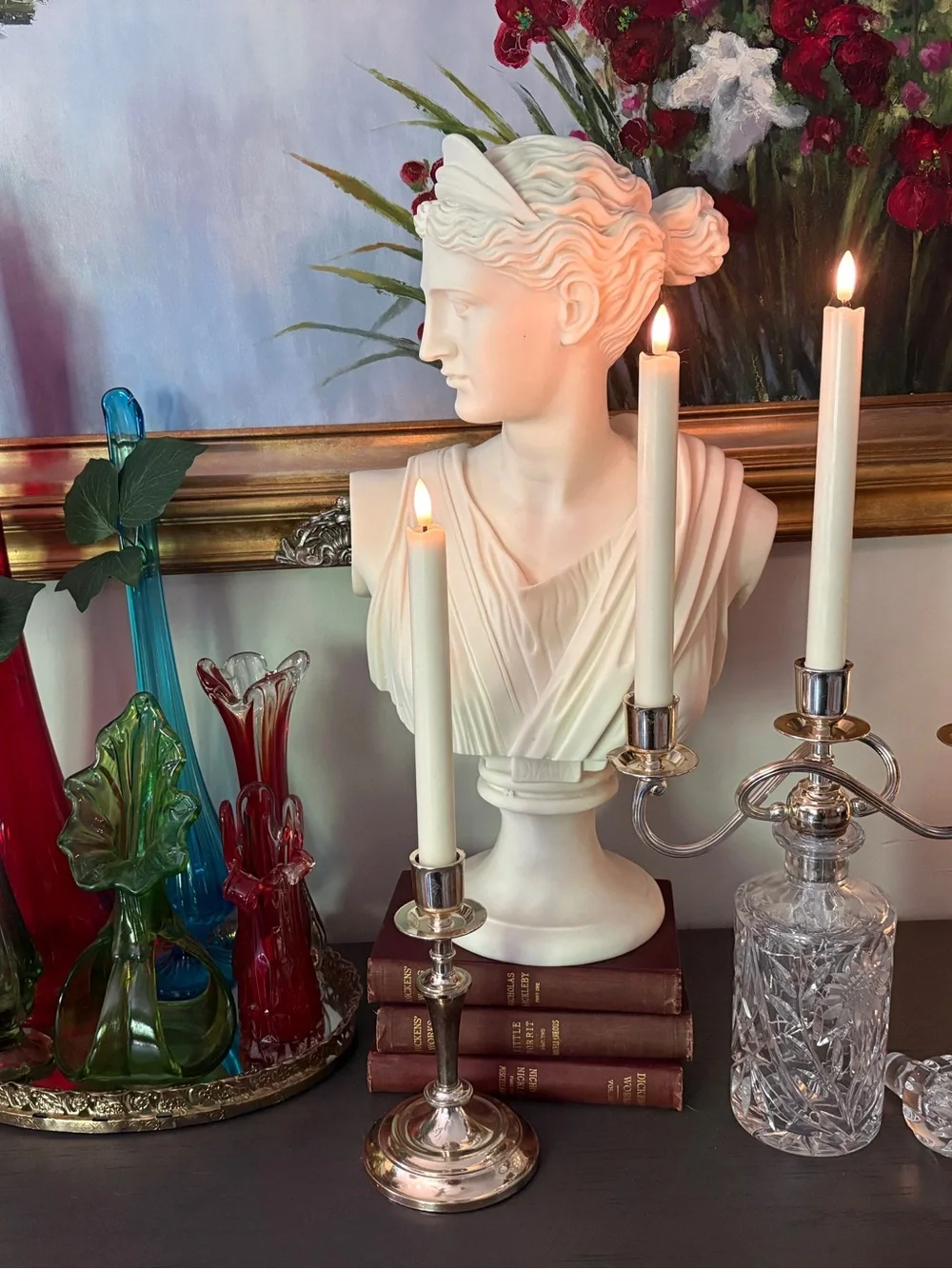 Oneida vintage 3-arm candelabra convertible silver plated- set of 2